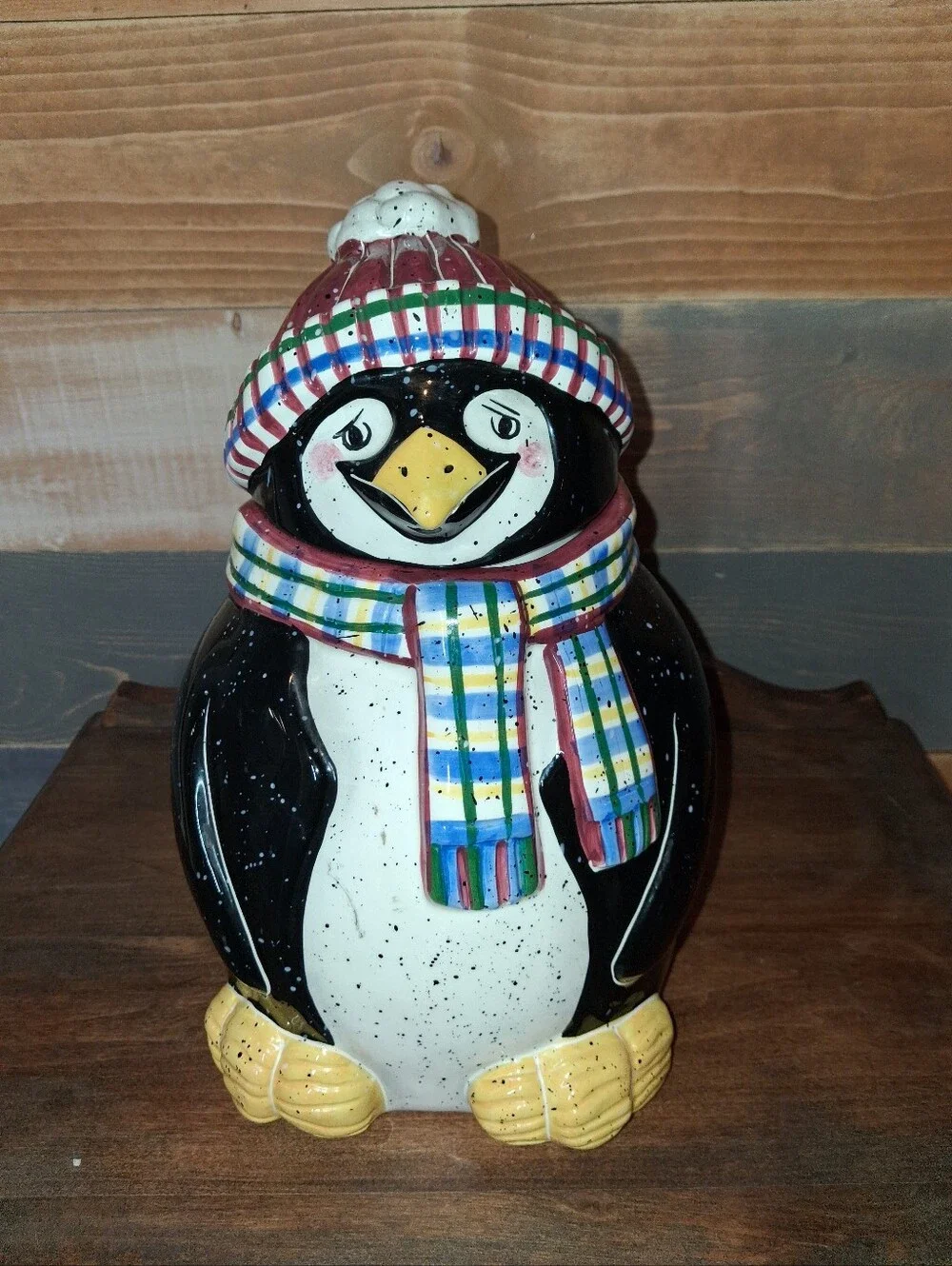 Julie Ueland Penguin Porcelain Cookie Jar